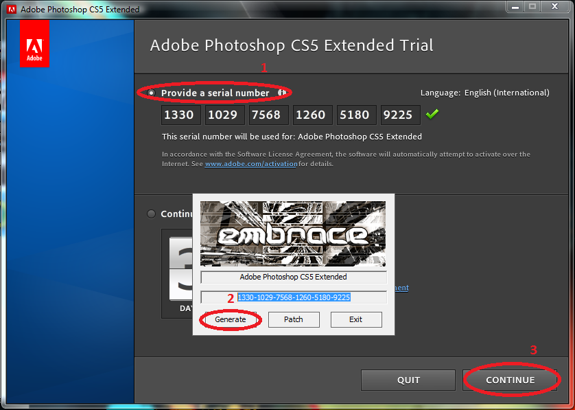 Serial number photoshop cs5 extended for mac